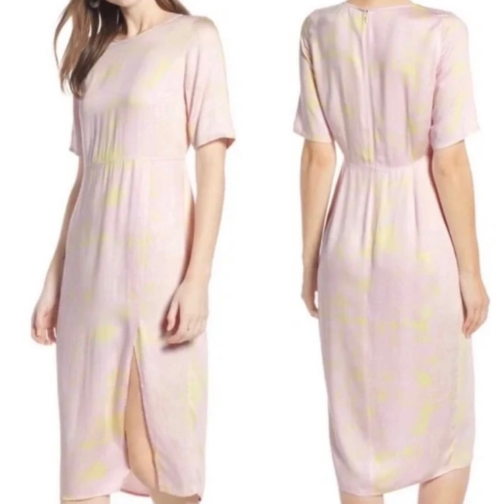 Something Navy Pastel Tie Dye Dress Midi Dress